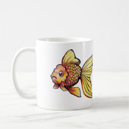 Caneca De Café Oranda Rico Goldfish Ilustração