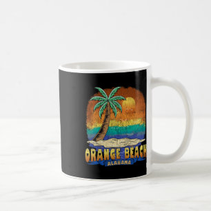 Caneca De Café Orange Beach Alabama Vintage angustiou Souvenir
