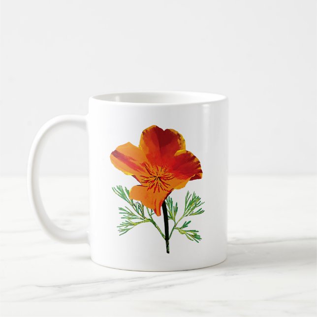 Caneca De Café Orange California Poppy (Esquerda)