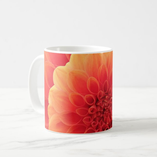 Caneca De Café Orange Dahlia (Frente Esquerda)