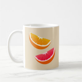 Caneca De Café Orange & Grapefruit Citrus Coffee Mug Gift