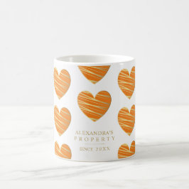 Caneca De Café Orange Heart Best Friends All Occasion Gift