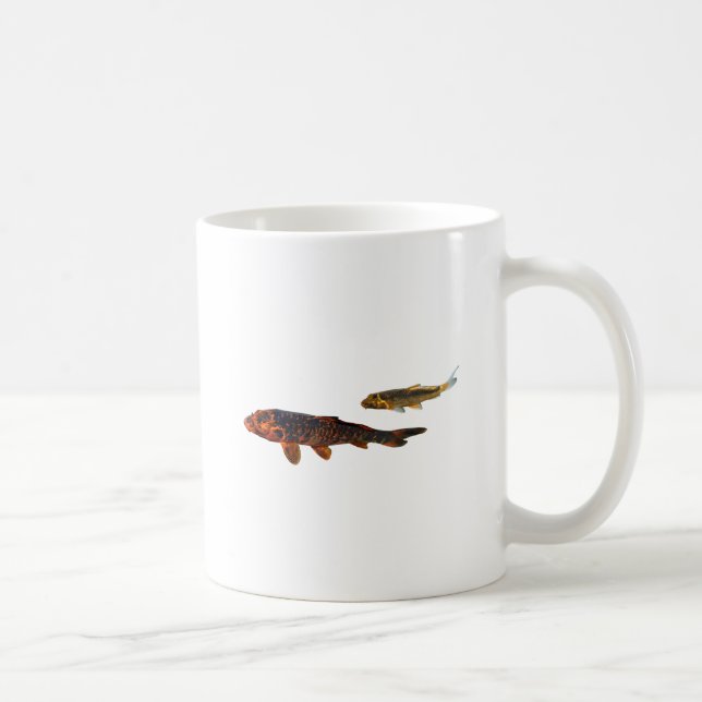 Caneca De Café Orange Koi e Dourado Koi (Direita)