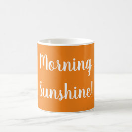 Caneca De Café Orange Morning Sunshine (Luz do Sol em Branco) Caf