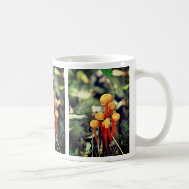Caneca De Café Orange Mushroom Nature (Direita)