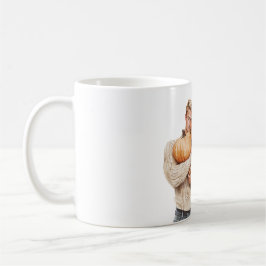 Caneca De Café Orange Pumpkins Blond Man