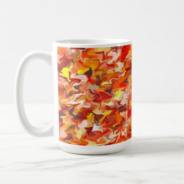 Caneca De Café Orange Swirl 15oz Mug (Esquerda)