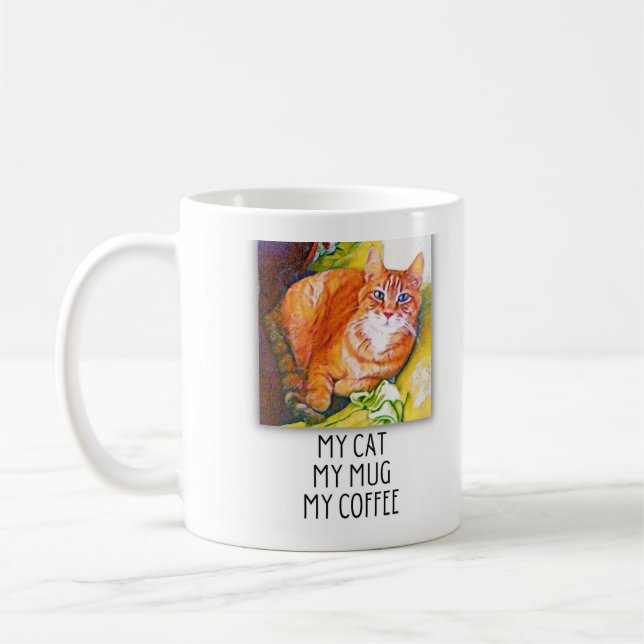 Caneca De Café Orange Tabby Coffee Mug (Esquerda)