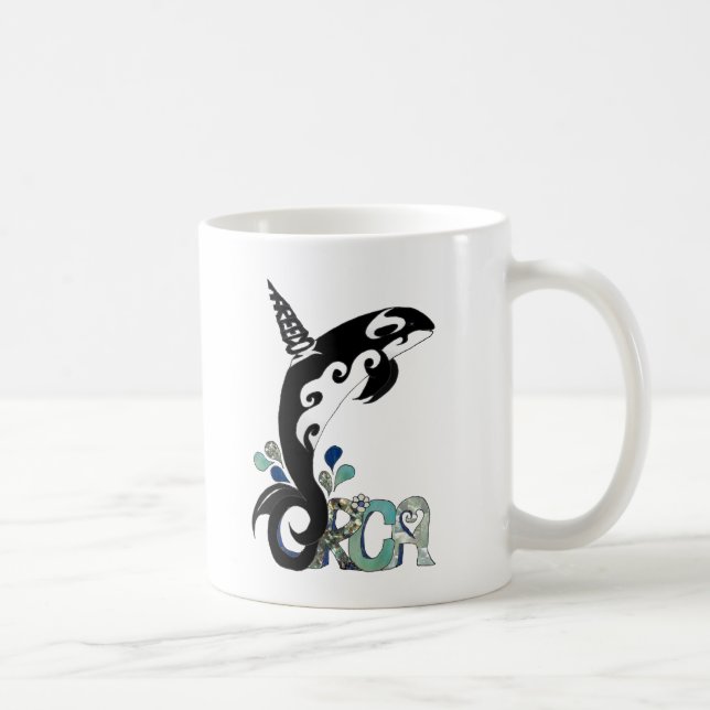 Caneca De Café Orca Freedom Art (Direita)