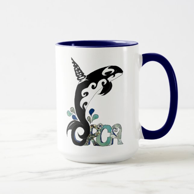 Caneca de Café Orca Liberdade Arte (Direita)