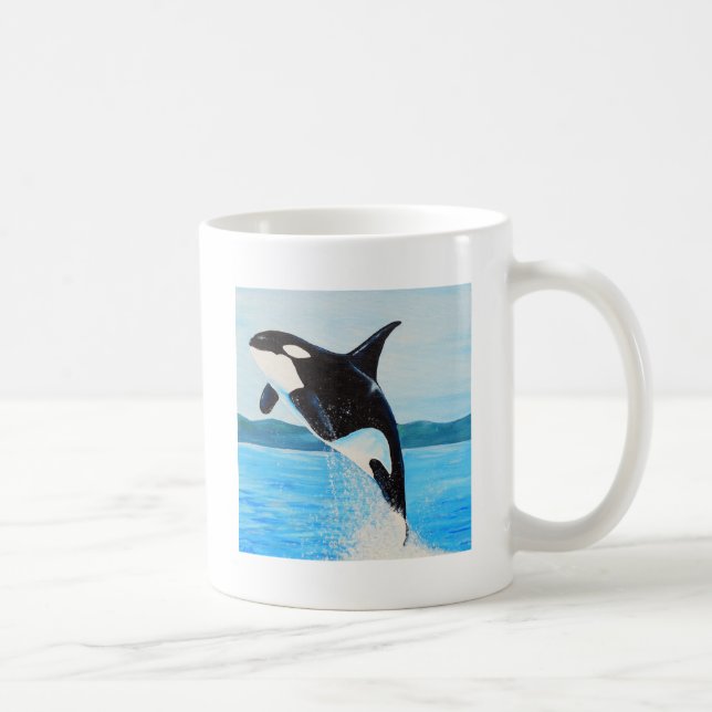 Caneca De Café Orca Painting (Direita)