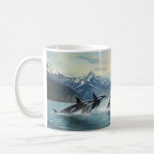 Orca Symphony Mug - Cena de Selvagem do Pacífico