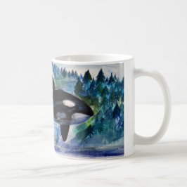 Caneca De Café Orca Whale Watercolor Art Mug