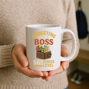 Caneca De Café Orçamento Como Chefe 56% Nível de Estresse Pai