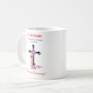 Caneca De Café Ordenação do Padre 55º Aniversário da Cruz Negra