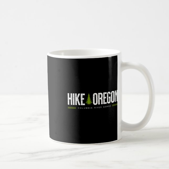 Caneca De Café Oregon Columbia River Gorge Hike Tree Graphi (Direita)