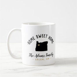 Caneca De Café Oregon Home Sweet Família Monograma Mug