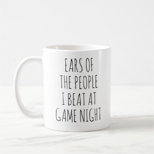 CANECA DE CAFÉ ORELHAS DAS PESSOAS QUE EU DERROTO NA NOITE DE JOG