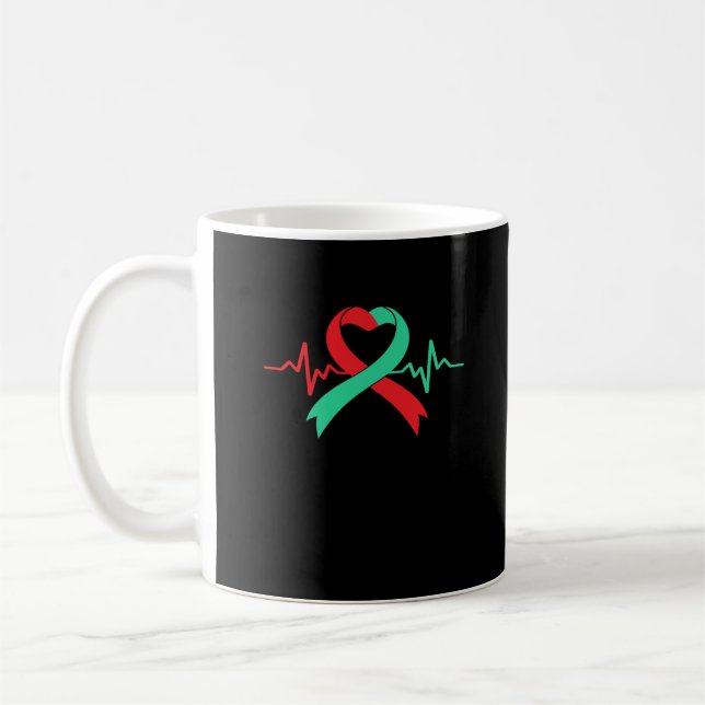 Caneca De Café Organ Donor Ogran Transplantar Cirurgia do Guerrei (Esquerda)