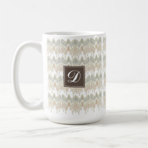 Caneca De Café Orgânico Boho Abstrato Macrame