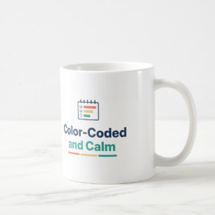 Caneca De Café Organizada e Amante de Planejadores Códigos de Cor