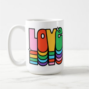 Caneca De Café Orgulho- adoro a cor do arco-íris. amor é amor.