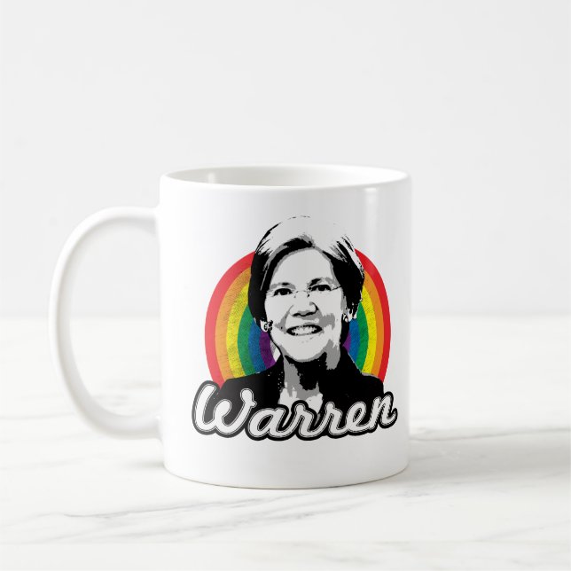 Caneca De Café Orgulho Arco-íris de Warren (Esquerda)