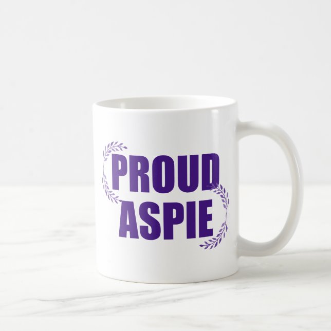 Caneca De Café Orgulho Aspie Bonito Roxo (Direita)