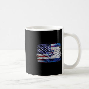 Caneca De Café Orgulho da Bandeira Americana Israelense para Mulh