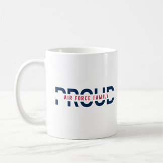 Caneca De Café Orgulho da família da Força Aérea para Homens, Mul