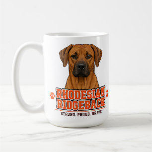 Caneca De Café 🐾 Orgulho da Família do Rhodesian Ridgeback 🐾