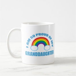 Caneca De Café Orgulho da minha neta Rainbow Avô