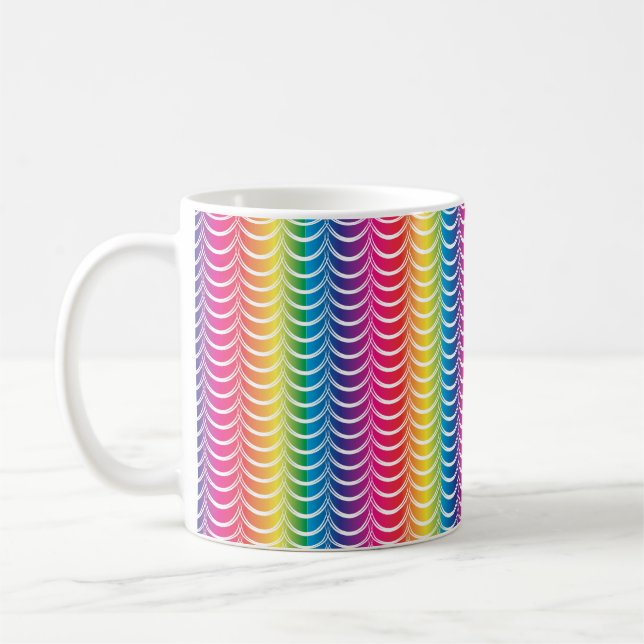 Caneca De Café Orgulho da Sereia Arco-íris (Esquerda)