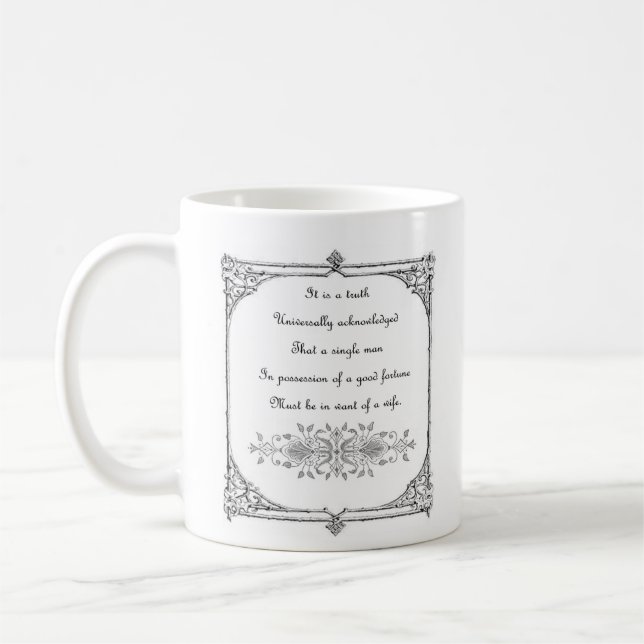 Caneca De Café Orgulho de Jane Austen e linha citações do (Esquerda)