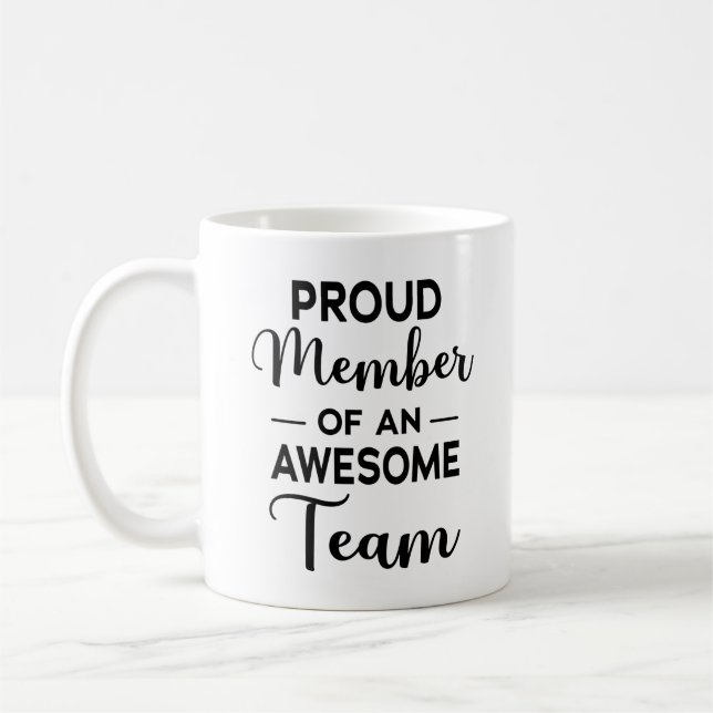 Caneca De Café Orgulho de Membro de uma Equipe Incrível, motivaçã (Esquerda)