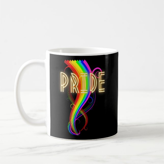 Caneca De Café Orgulho de Orgulho Lgbtq Blm Ally Rainbow 1 (Esquerda)
