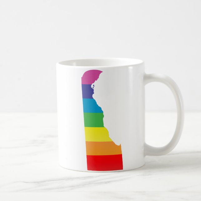 Caneca De Café orgulho delaware, listrado. (Direita)