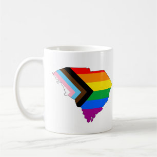 Caneca De Café Orgulho do Estado da Carolina do Sul LGBTQ Progres