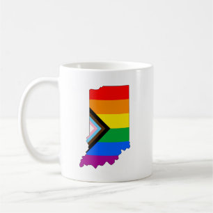 Caneca De Café Orgulho do Estado de Indiana LGBTQ Progresso Orgul
