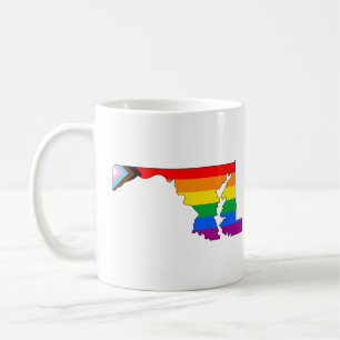 Caneca De Café Orgulho do Estado de Maryland LGBTQ Progress Pride