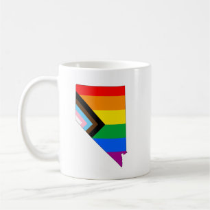 Caneca De Café Orgulho do Estado de Nevada LGBTQ Progresso Orgulh
