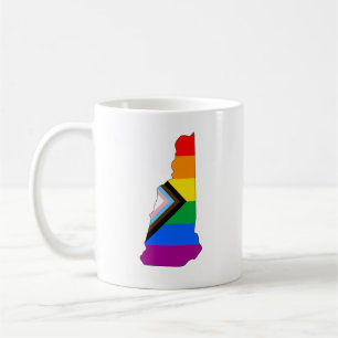 Caneca De Café Orgulho do Estado de New Hampshire Progresso LGBTQ