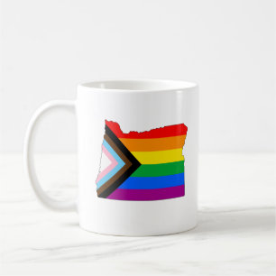 Caneca De Café Orgulho do Estado de Oregon LGBTQ Progresso Orgulh