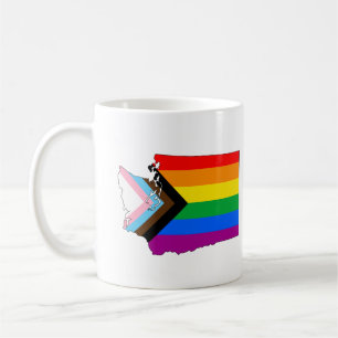 Caneca De Café Orgulho do Estado de Washington LGBTQ Progress Pri