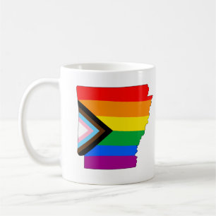 Caneca De Café Orgulho do Estado do Arkansas LGBTQ Progresso Orgu