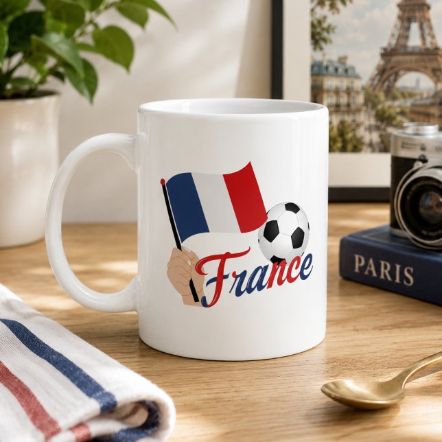 Caneca De Café Orgulho do Futebol Francês  (Criador carregado)