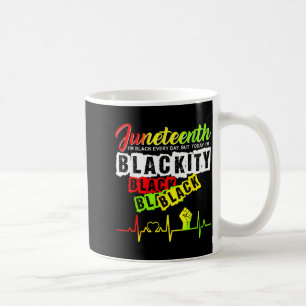 Caneca De Café Orgulho do Juneteenth negritude preto engraçado ba