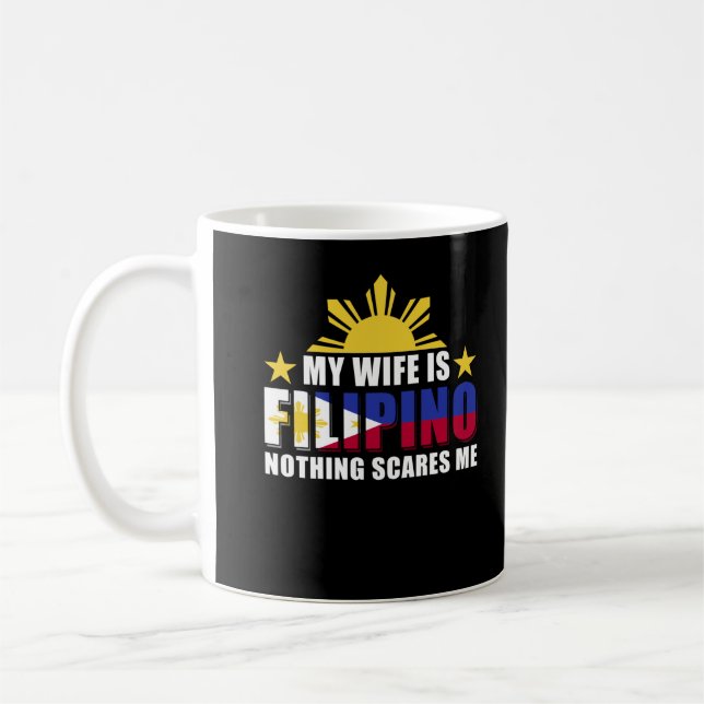 Caneca De Café Orgulho do marido Namorado Filipino Esposa Filipin (Esquerda)