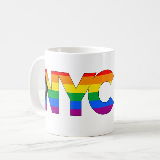 Caneca De Café Orgulho do Orgulho Progressivo LGBTQ da Cidade de  (Frente Esquerda)