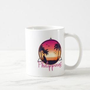 Caneca De Café Orgulho Filipino Presente de Surf na Praia Filipin